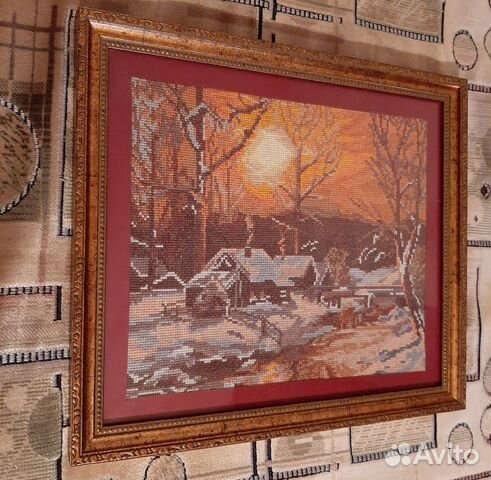 Картина вышитая крестиком 