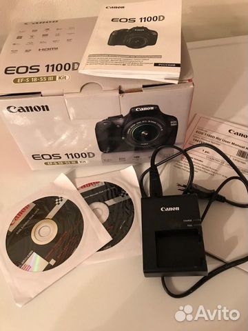 Зеркальный фотоаппарат Canon EOS 1100D новый с чех