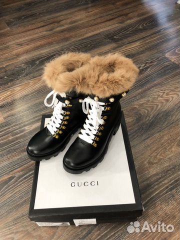 Ботинки Gucci Натуральная кожа демисезонные