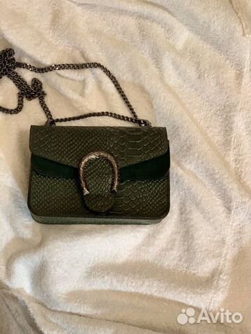 Сумка кроссбоди из натуральной кожи. Дракон