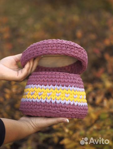 Корзинки из трикотажной пряжи Корзинки из трикотажной пряжи