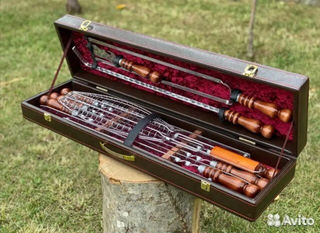 Набор шампуров в коробке 