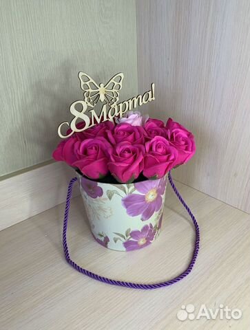 Букет из мыльных роз