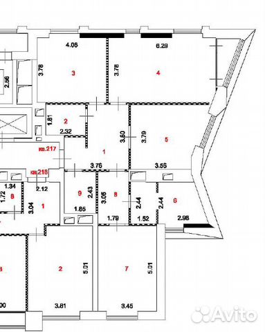 3-к квартира, 107 м², 3/15 эт.