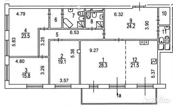 4-к квартира, 161.7 м², 5/7 эт. 4-к квартира, 161.7 м², 5/7 эт.