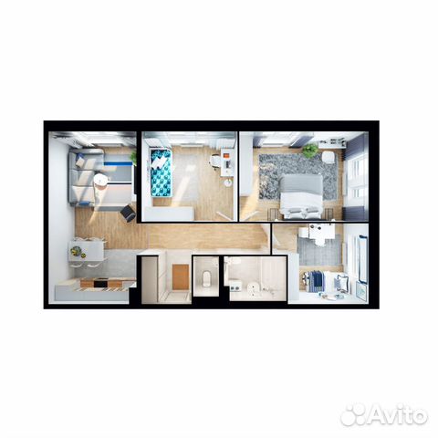 3-к квартира, 78.6 м², 9/25 эт. 3-к квартира, 78.6 м², 9/25 эт.