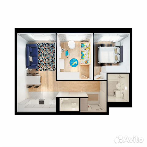 2-к квартира, 53.7 м², 16/25 эт.