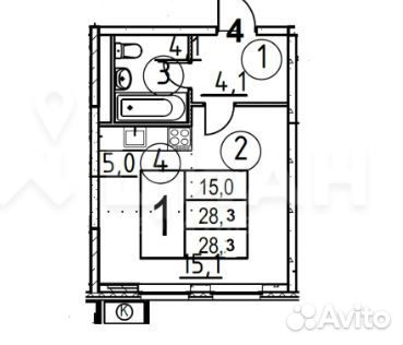 Студия, 28 м², 10/24 эт.