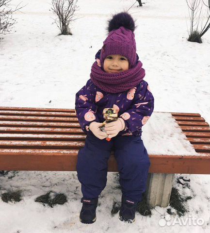 Вязаная шапка и снуд ручной работы 4-6 лет Вязаная шапка и снуд ручной работы 4-6 лет