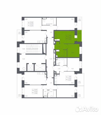 1-к квартира, 33.1 м², 16/17 эт.