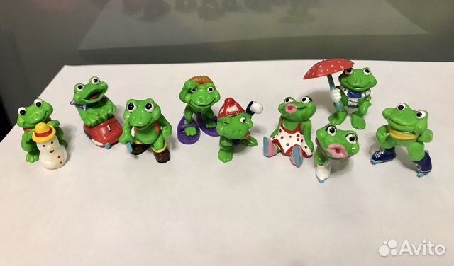 Коллекция лягушек (киндеры 1993 г.) неполная (9 шт