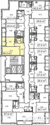 1-к квартира, 40.3 м², 12/25 эт. 1-к квартира, 40.3 м², 12/25 эт.