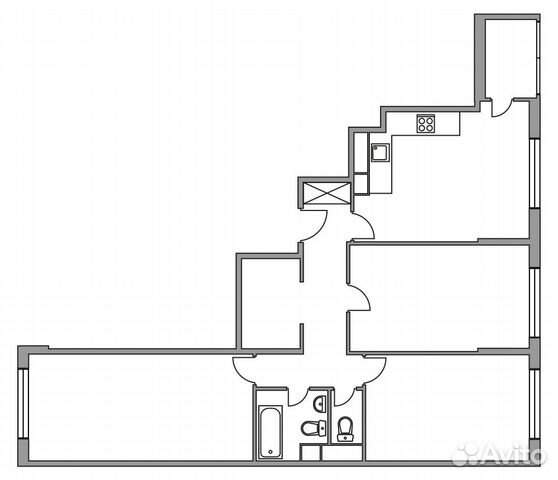 3-к квартира, 81.1 м², 5/13 эт. 3-к квартира, 81.1 м², 5/13 эт.