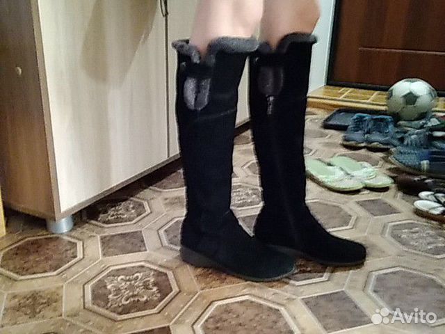 Сапоги зимние из замши на замочке Сапоги зимние из замши на замочке
