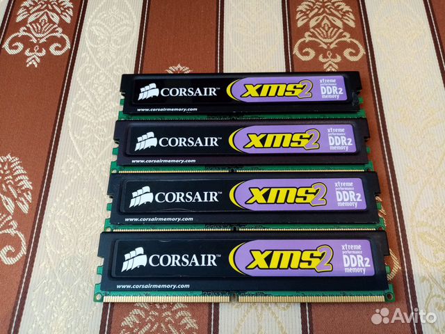 Corsair XMS2 DDR2 dimm 1 Гб PC2-6400 800MHz 4 шт Corsair XMS2 DDR2 dimm 1 Гб PC2-6400 800MHz 4 шт