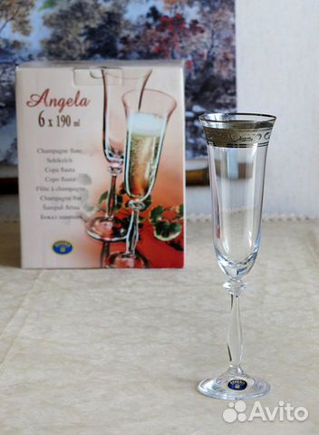 Бокалы для шампанского новые Angela, Bohemia