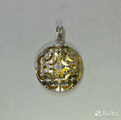 Серебряная подвеска кулон позолота серебро 925 пр