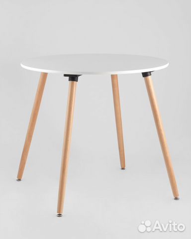 Обеденная группа стол Oslo Round WT, 4 стула Eames