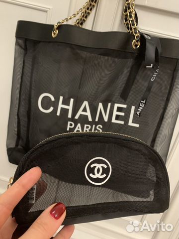 Крутая Cумка шопер Chanel с косметичкой Крутая Cумка шопер Chanel с косметичкой