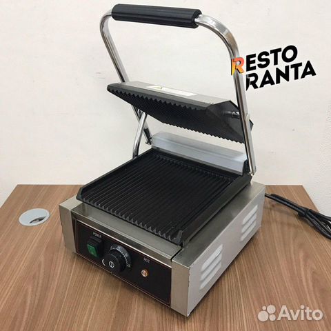 Гриль контактный прижимной рифлёный (новый)