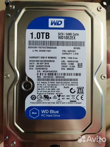 Жесткий диск WD blue 1TB