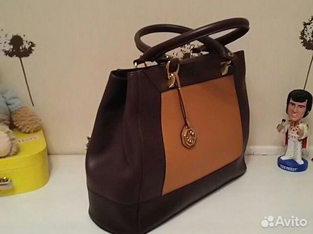 Сумка дамская, из гладкой натуральной кожи