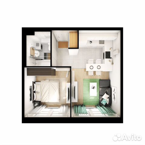 1-к квартира, 39.4 м², 12/15 эт. 1-к квартира, 39.4 м², 12/15 эт.