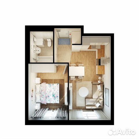 1-к квартира, 40.4 м², 29/33 эт. 1-к квартира, 40.4 м², 29/33 эт.