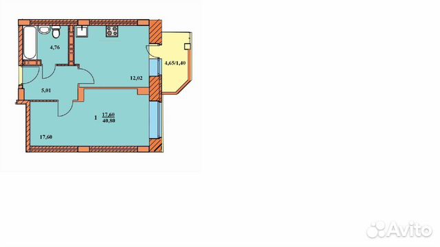 1-к квартира, 40.6 м², 5/17 эт.