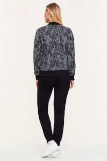 Женские спортивные костюмы серый с принтом (44-54)