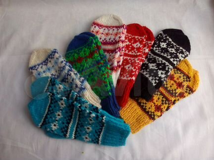 Варежки ручная вязка