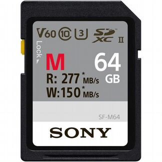 Карта памяти sdxc USH-II 64Gb Sony M/T2 277MB/s