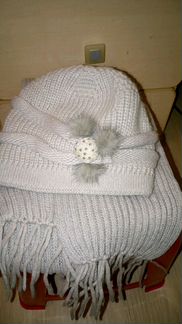 Шапка и шарф комплект