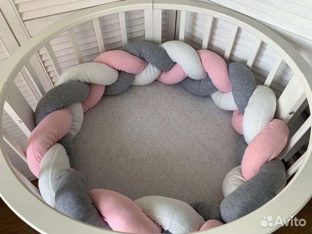 Бортики в кроватку косичка