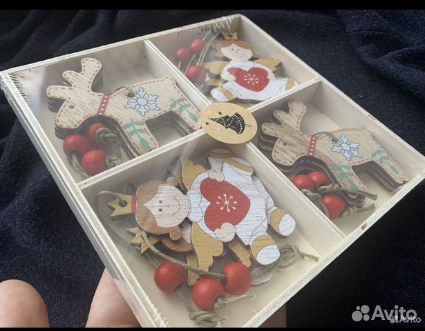 Елочные игрушки деревянные