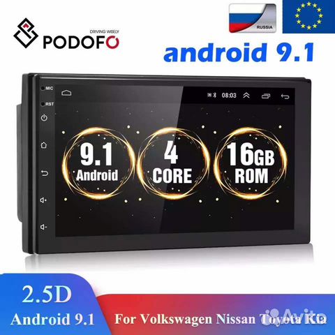 Магнитола Android. Gps. Новая Гарантия Podofo