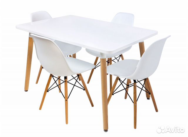 Стол Eames 120*70, белый