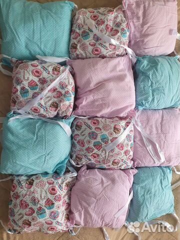 Бортики в детскую кроватку для девочки