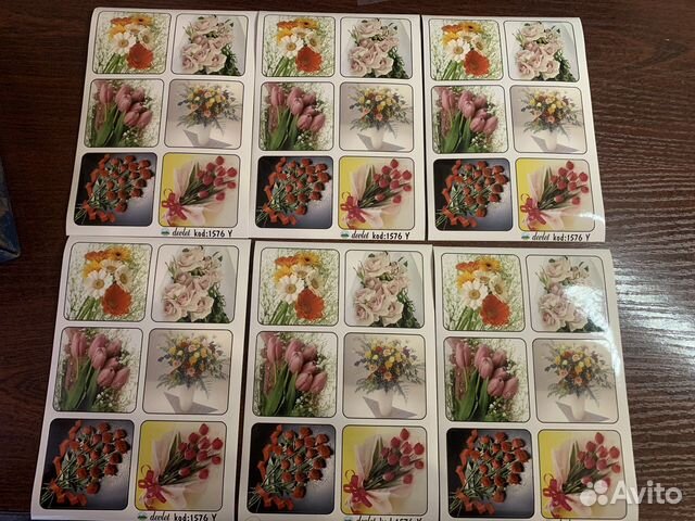 Стикеры - наклейки с цветами опт