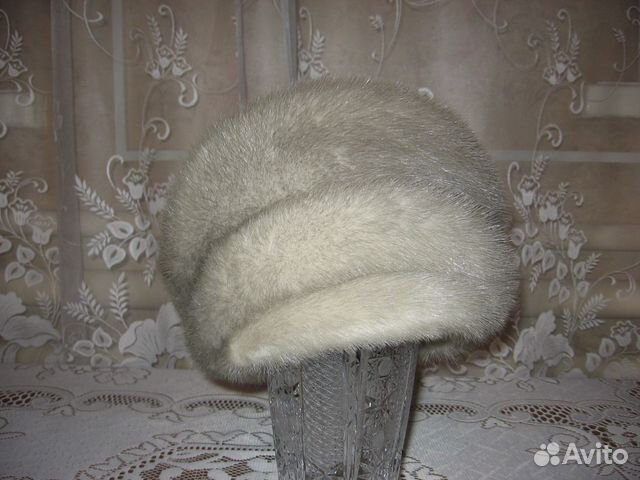 Шапка из голубой норки