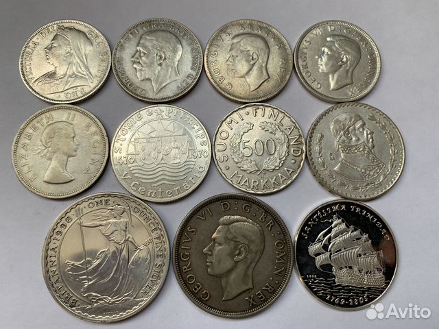 Серебряные монеты Европа,Америка,Африка