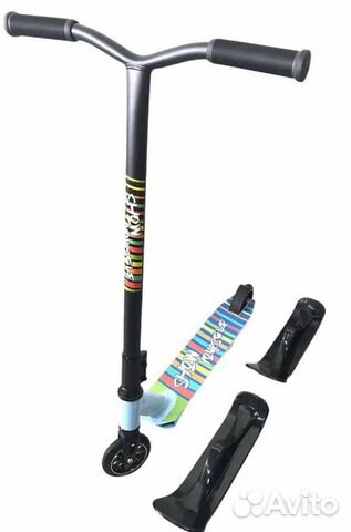 Трюковой самокат с комплектом лыж