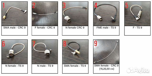 Пигтейлы SMA, N, TS9,CRC-9 в наличии, Торг