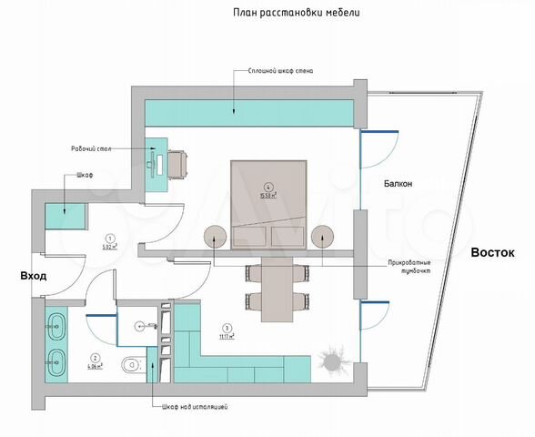 1-к. квартира, 38,6 м², 8/8 эт.