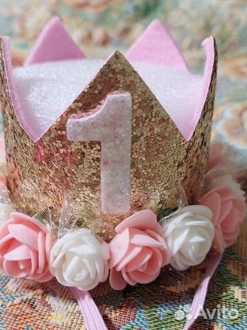 Повязка корона на годик