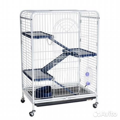 Клетка для шиншилл и хорьков на колесах 64х43,5х92