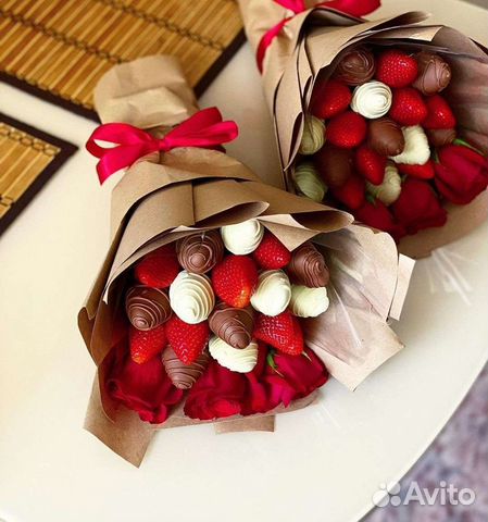 Клубника в шоколаде букет из ягод