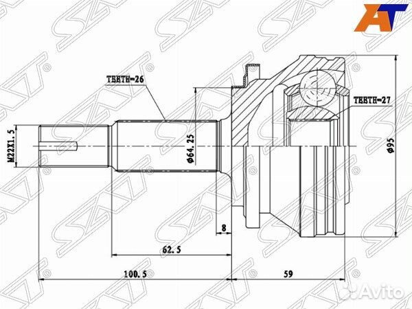 Шрус привода lexus NX200