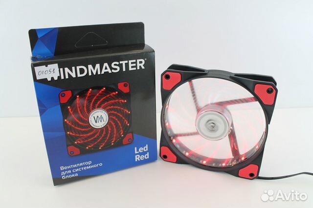Вентилятор WindMaster Led Red (120mm, 3pin/Molex)