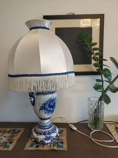 Лампа настольная Гжель